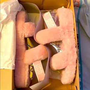 Pink Oh Yeah Ugg Slide Slippers